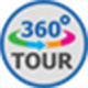 This icon is associated with 360 self-guided tour page link of Casa Tiempo Apartments site.